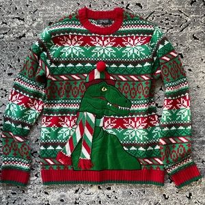 Ugly Christmas sweater 33Degrees M dinosaur